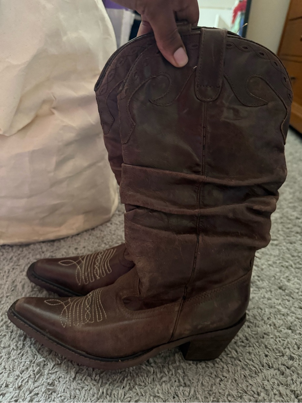 Steve Madden Brown Western Heeled Boots